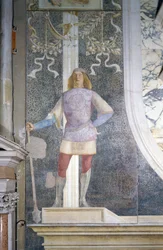 Page, détail de la pierre tombale du sénateur Agostino Onigo