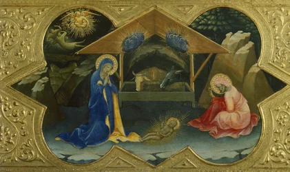 Nativité, scène de la prédelle du Couronnement de la Vierge