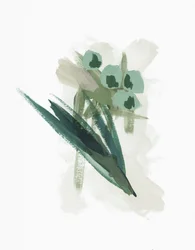 Fleurs vertes abstraites
