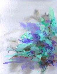 Aqua Violet Abstraction