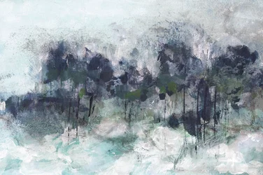 Abstraction de forêt brumeuse