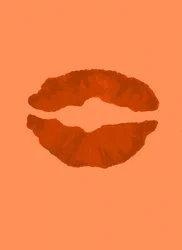 Des lèvres orange flamboyantes