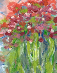 Abstrait floral éclatant