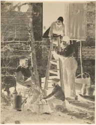 Les trieurs de haricots, c. 1857 (photo)
