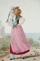 Laitière de la région de Cherbourg, vers 1820