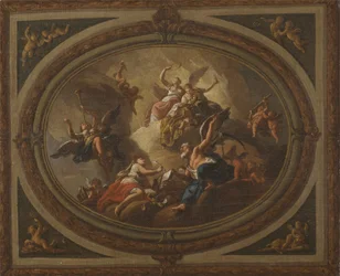 Esquisse pour un plafond ovale, c.1705