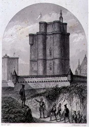 Le Donjon de Vincennes, gravé par Schroeder