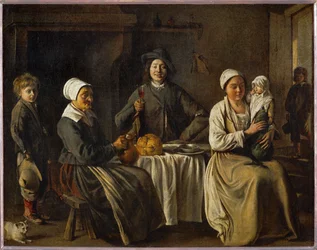 La famille heureuse, aussi Le retour du bapteme …