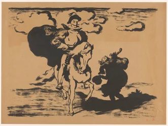 Cavalier et mendiant