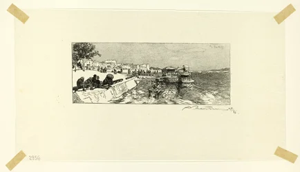 Bercy Wharf, plate two from Le Long de la Seine et des Boulevards