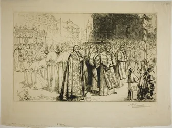 Rentrée de la procession dans la cathédrale de Nantes