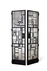 Ensemble de portes, vers 1928 (verre et fer patiné)