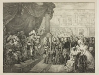 Réception par le Directoire, planche 29 de La Vie politique et militaire de Napoléon