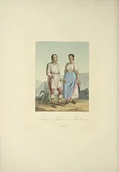 Costumes des Indiens Mechoacan, illustration de 