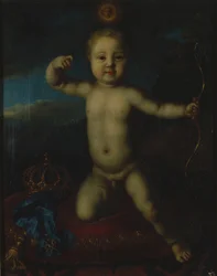Portrait du tsarévitch Pierre Petrovitch de Russie 1715-1719 en Cupidon