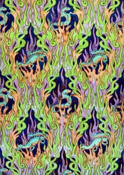 Motif de papier peint avec des dragons