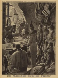 Un mariage au front, Hauteville, Arras, France, Première Guerre mondiale