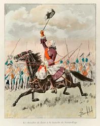 Bombled Louis (1862 - 1927) ; Le Chevalier de Lévis (François Gaston de Lévis 1719 - 1787) à la bataille de Sainte Foy en 1760 contre les Anglais ; Histoire de la Nouvelle-France par Eugène Guénin - 1900 - Coll, Part.