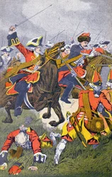 Charge de la Maison du Roi à la bataille de Fontenoy