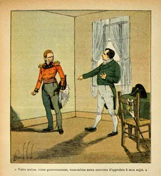 Illustration par Louis Bombled (1862-1927) tirée du livre « Le Mémorial de Sainte-Hélène » par le comte Emmanuel de Las Cases (1766-1842) : L
