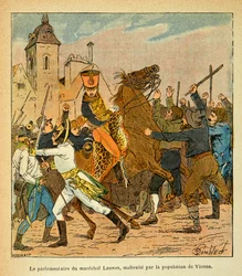 Le parlementaire du maréchal Lannes maltraité par la population de Vienne, Collection privée