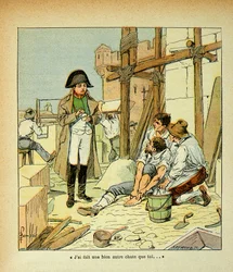Illustration de Bombled Louis (1862-1927) tirée du livre « Le Mémorial de Sainte-Hélène » du comte Emmanuel de Las Cases (1766-1842) : Sur l