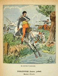 Illustration de Louis Bombled (1862-1927) du livre « Le Mémorial de Sainte-Hélène » du comte Emmanuel de Las Cases (1766-1842) : Portrait du maréchal Jozef Antoni Poniatowski (1763-1813)