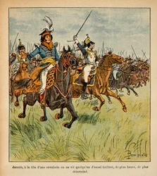 Joachim Murat (1767-1815) chargeant à la tête de sa cavalerie, Collection privée