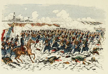 Illustration tirée du livre « Les héros du siècle », récits anecdotiques par Dick de Lonlay