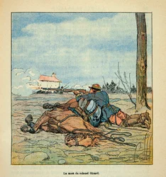 Mort du colonel Girard pendant les combats de Neuville aux Bois en novembre 1870, Collection privée