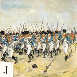 Lettre J : Jeune garde, "Je serai soldat" - Alphabet militaire