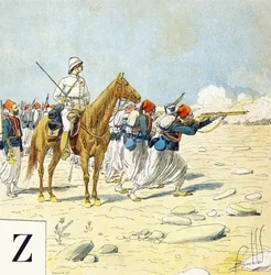 Lettre Z : Zouaves, "Je serai soldat" - Alphabet militaire