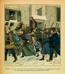 Janvier 1871, Héricourt, enthousiasme des habitants de Couthenans envers le commandant de Vaulchier et ses hommes