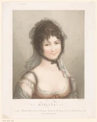 Jeune femme avec voile et cheveux bouclés relevés