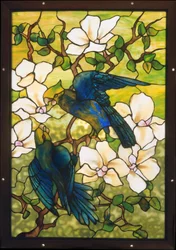 Hibiscus et perroquets, vers 1910-20