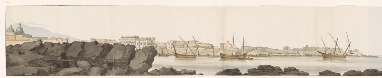 Vue du Port de Catane (Voyage en Italie, en Sicile et à Malte - 1778)