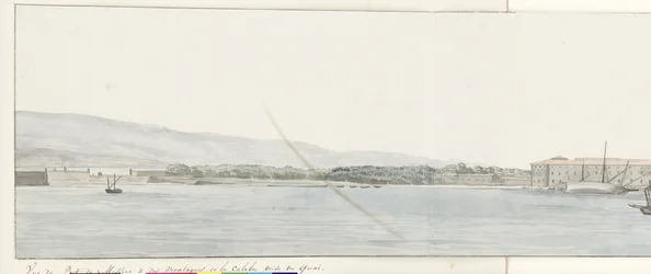 Vue du port de Messine et des montagnes de Calabre, prise du quai