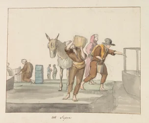 Costume de Ghozo (Voyage en Italie, en Sicile et à Malte - 1778)