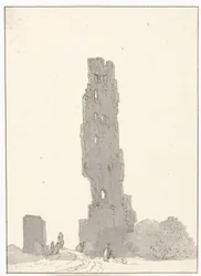 Ruine de la tour le long de la grande route entre Terracina et Fondi (Voyage en Italie, en Sicile et à Malte - 1778)