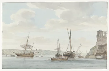 Pavillon du Jardin du Grand-Maître, en face du port des Galères à Malte (Voyage en Italie, en Sicile et à Malte - 1778)
