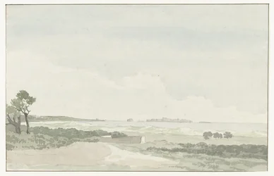 Vue éloignée de la ville de Gallipoli Vue éloignée de la ville de Gallipoli Voyage en Italie, en Sicile et à Malte - 1778 (titre de la série)