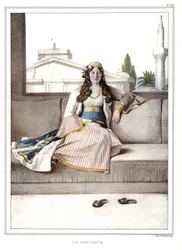 Un Athénien - Voyage à Athènes et Constantinople, collection de portraits grecs et ottomans, vues et costumes, lithographies et coloriées par Louis Dupre (1789-1837), élève de David. 1825