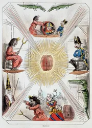 Le tonneau - Lithographie, d