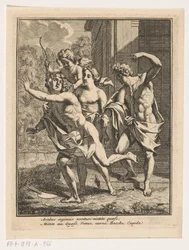 Un jeune homme fuyant Bacchus, Vénus et Amour