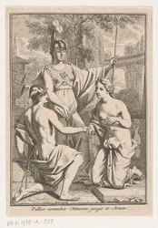 Minerva réunissant Mercure et la personnification de la nature