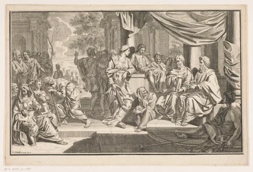 Paul et Barnabas prêchant devant le temple