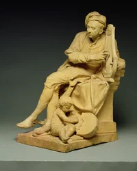 George Frederick Handel (1685-1759) modèle pour une statue en marbre maintenant au Victoria und Albert Museum, 1738