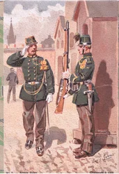 Chasseurs à pied, carte postale