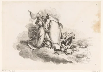 Cartouche avec armes (X Suitte De Cartels Et Trophées, IIe Volume De l