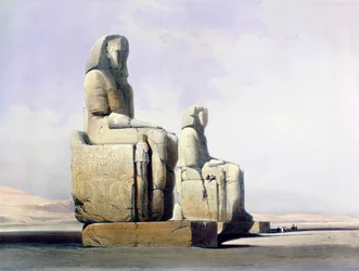 Détail des Colosses de Memnon, Thèbes, Égypte (détail)